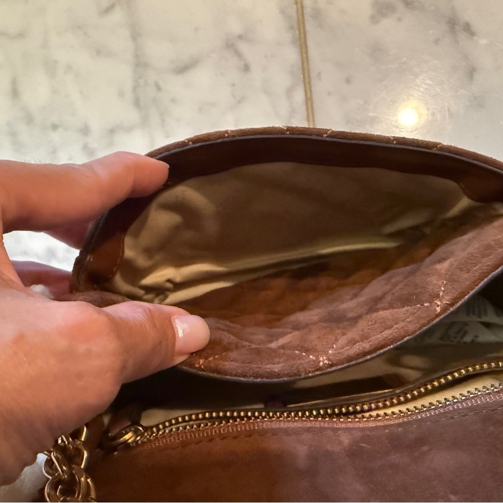 Ralph Lauren Suede Small Bradley Convertible Bag - Picture 16 of 16